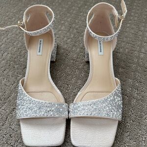 Belami Three Pearl Square Toe Dress Sandals